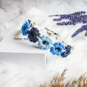 Blue Flower Dog Collar 
